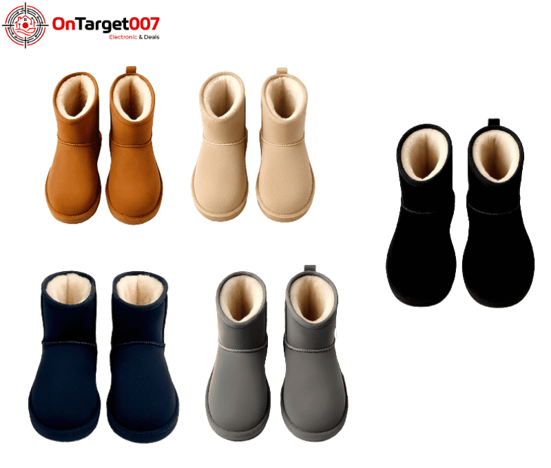 Men’s/Women’s Ankle Fleece Boots - Color | Blue | Black | Grey | Camel | Khaki